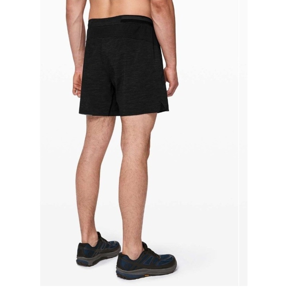 Lululemon Mens Surge Short Liner 6 Heather Allover Deep Coal Black M7AB2S Size S - Picture 2 of 10